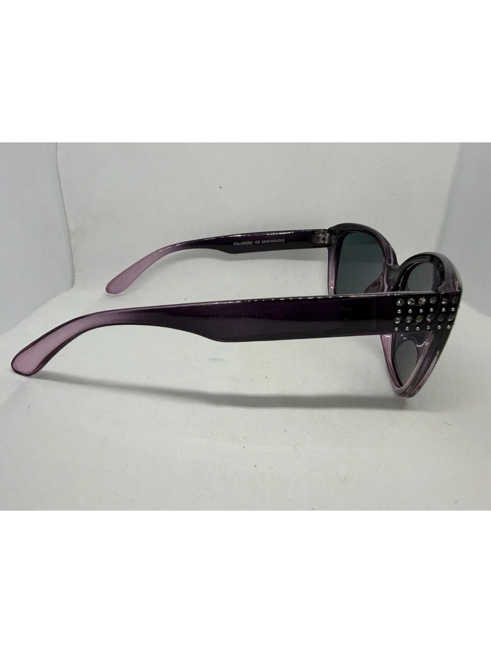 Piranha Womens Polarized Sunglasses Rhinestones Cat Eye Purple Style # 62108